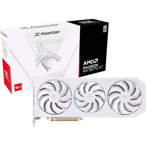 POWERCOLOR HELLHOUND SPECTRAL WHITE RADEON RX 9070 XT 16GB GDDR6 TRIPLE FAN PCIe 5.0 16x BIANCO