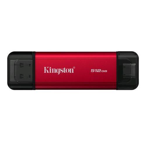 KINGSTON 512GB SSD ESTERNO PORTATILE USB-A/C 3.2 Gen 2 LETTURA 1050MB/s SCRITTURA 950MB/s NERO/ROSSO