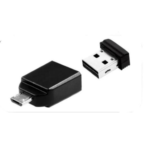 VERBATIM NANO 49821 16GB USB 2.0 + MICRO USB BLACK