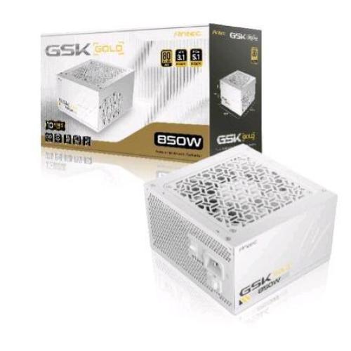 ANTEC GSK 850W V2 EC ALIMENTATORE 850 W 80 PLUS GOLD PFC ATTIVO PCIe 5.1 ATX 3.1 BIANCO