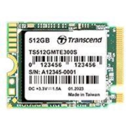 TRANSCEND MTE300S SSD 512GB M.2 2230 NVMe PCI Express 3.0 3D NAND LETTURA 2000 MB/s 90000 IOPS SCRITTURA 1100 MB/s 190000 IOPS