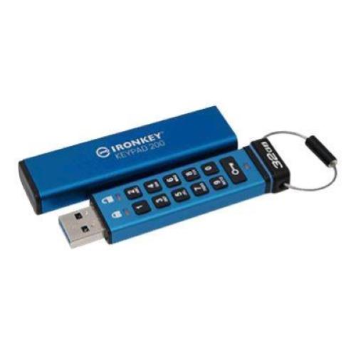 KINGSTON IRONKEY KEYPAD 200 32GB CHIAVETTA USB-A 3.2 Gen 1 CRITTOGRAFATA 256-bit AES-XTS,FIPS 140-3 Level 3