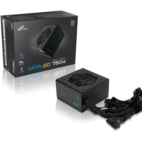 FSP VITA 750GD ALIMENTATORE 750 W 80 PLUS GOLD PFC ATTIVO ATX 3.1 NERO