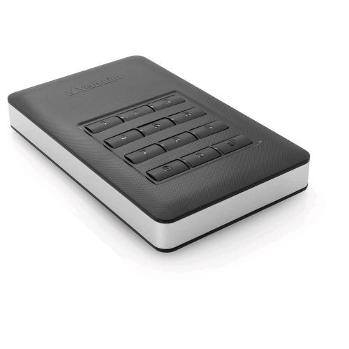 VERBATIM STORE'N'GO SECURE HDD ESTERNO CON TASTIERINO DI ACCESSO 2.000GB INTERFACCIA USB 3.0 COLORE NERO/SILVER