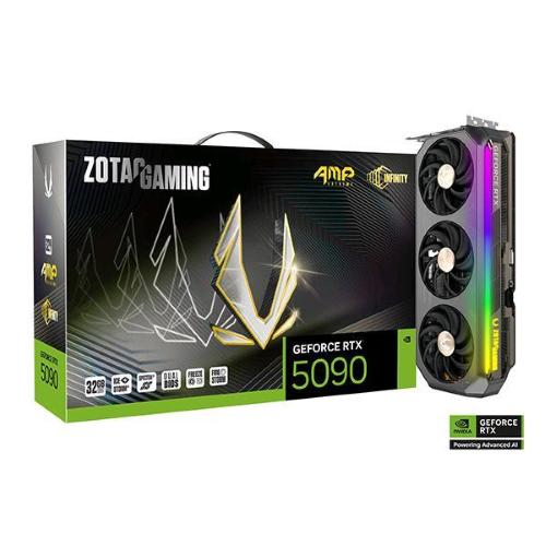 ZOTAC GAMING GEFORCE RTX 5090 AMP EXTREME INFINITY 32GB GDDR7 DLSS4 TRIPLE FAN PCIe 5.0 16X - 1 x HDMI 3 x DISPLAYPORT
