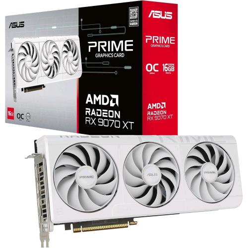 ASUS PRIME-RX9070XT-O16G-WHITE AMD RADEON RX 9070 XT 16 GB GDDR6 PCI Express 5.0 TRIPLE FAN - 1 x HDMI 3 x DISPLAYPORT BIANCO