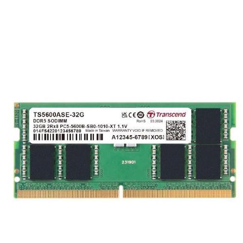 TRANSCEND JETRAM 32GB DDR5 5600MHz CL45 SO-DIMM