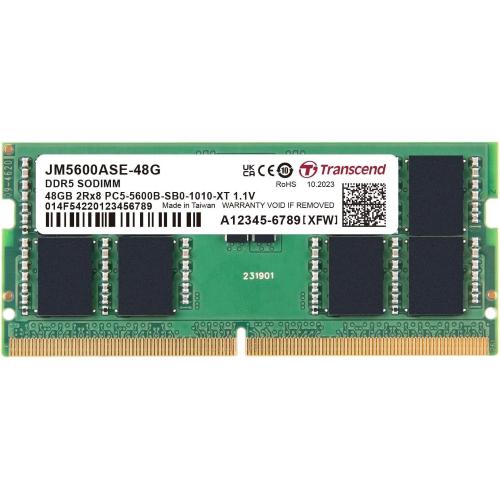 TRANSCEND JETRAM 48GB 1 x 48GB DDR5 5.600MHz CL46 SO-DIMM