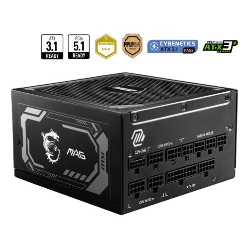 MSI MICROSTAR ALIMENTATORE 1250W MAG A1250GL 80+ FULLY MODULAR GOLD 306-7ZP9A11-CE0