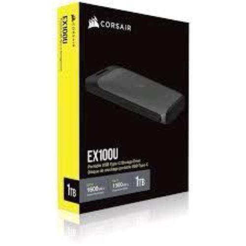 CORSAIR EX100U SSD ESTERNO 1.000GB USB-C 3.2 GEN 2 LETTURA 1600 MB/s SCRITTURA 1500 MB/s NERO