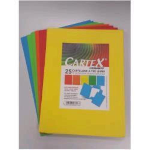 BLASETTI CARTEX CARTELLINE A 3 LEMBI CON STAMPA IN CARTONCINO 180 GR 245X328MM A4 COL. ROSSO CONF 25 Pz.