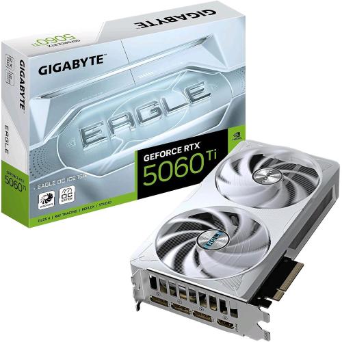 GIGABYTE GEFORCE RTX 5060 TI EAGLE OC ICE 16G SCHEDA GRAFICA – 16 GB GDDR7 DLSS 4 PCI Express x16 5.0 DUAL FAN