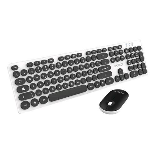 CELLY KIT TASTIERA FULL SIZE WIRELESS TASTI SILENZIOSI LAYOUT ITALIANO + MOUSE OTTICO BIANCO NERO