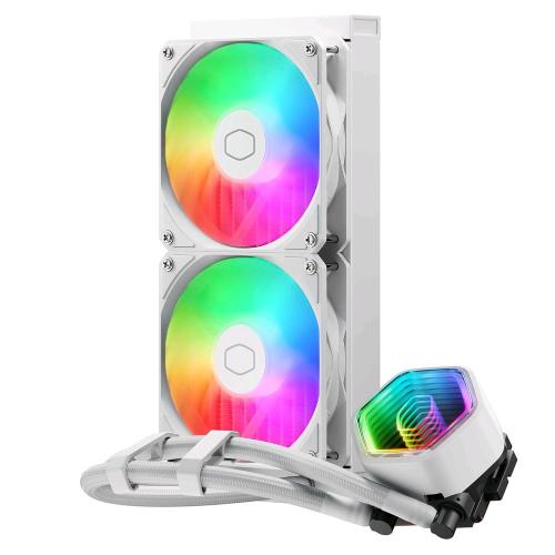 COOLER MASTER MASTERLIQUID 240 CORE II WHITE ARGB CPU LIQUID COOLER 240mm INTEL 1851/1700/1200 AMD AM5/AM4 BIANCO