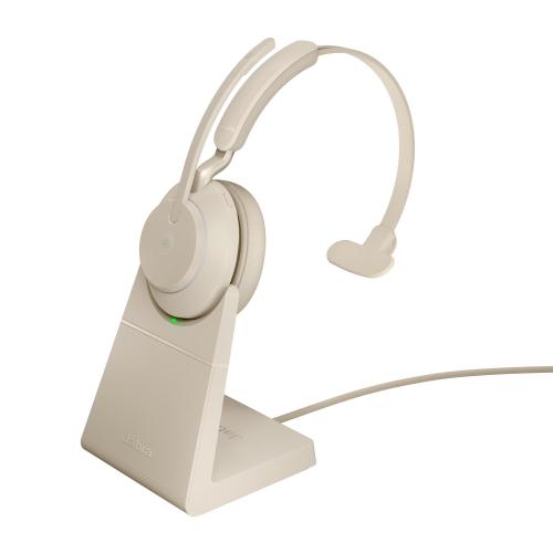 Jabra Evolve2 65, MS Mono Auricolare Wireless A Padiglione Ufficio USB tipo-C Bluetooth Beige