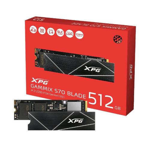 ADATA XPG GAMMIX S70 BLADE SSD 512GB M.2 2280 NVME PCIE 4x4 3D NAND LDPC AES 256 BIT FUNZIONA CON PS5.