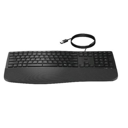 HP 480 COMFORT WIRED KEYBOARD TASTIERA USB-A TASTI PROGRAMMABILI INCLINAZIONE REGOLABILE CAVO 1.5 MT NERO