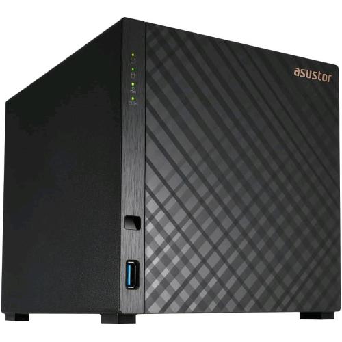 ASUSTOR DRIVESTORE AS1204T NAS 4 BAY HDD QUAD CORE 1.7GHz RAM 1GB DDR4 2.5GbE Port NERO