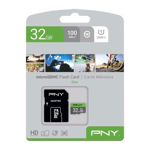 PNY ELITE 32GB MICRO SDHC CLASSE 10 + ADATTATORE