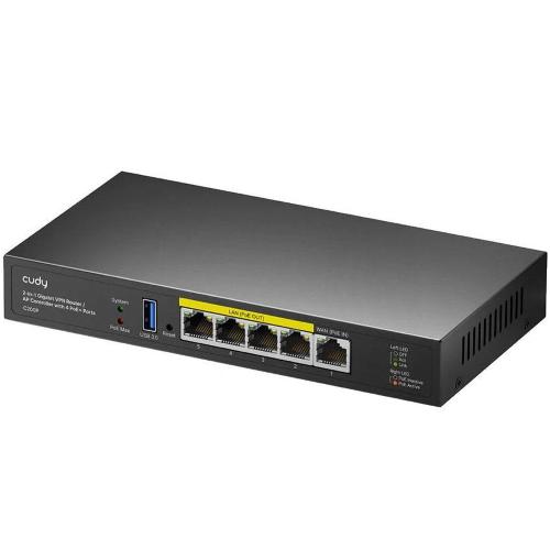 Router 2in1 SMB VPN / AP Controller con 4 Porte PoE+, C200P