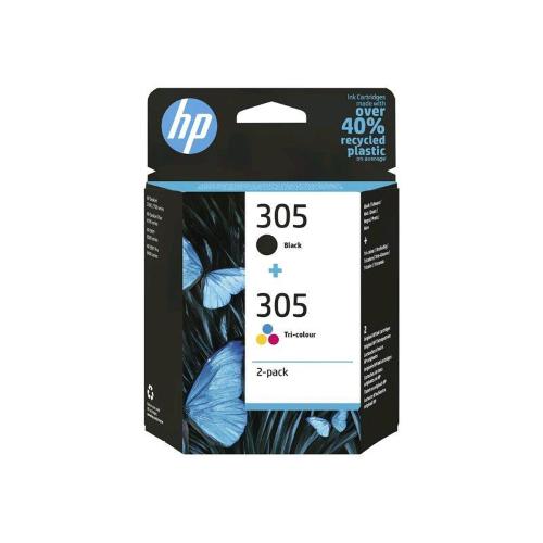 HP 305 TRI-COLOR/BLACK NERO CIANO MAGENTA GIALLO CONF 2 Pz.