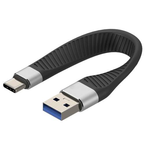Cavo Corto Piatto USB-C&trade; Maschio a USB-A Maschio Ricarica Rapida FPC 12 cm