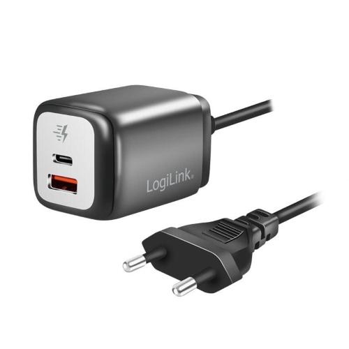 Caricatore Alimentatore GaN 1x USB-C&trade; 1x USB-A 30W con Cavo