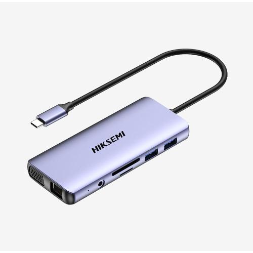 HIKVISION HIKSEMI HUB 11 IN 1, FAST CHARGE, HDMI, VGA,SD, TF, USB3.0*2, USB2.0*2, Audio, RJ4