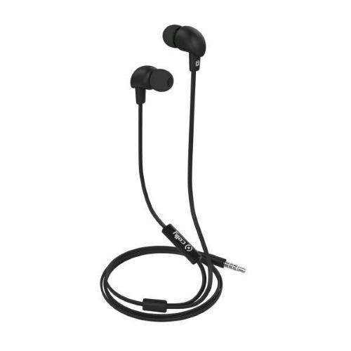 CELLY UP600BK AURICOLARI CON MICROFONO CAVO 1.2MT JACK 3.5MM COLORE NERO