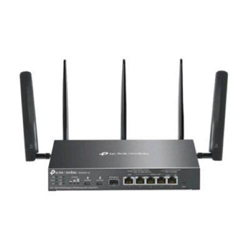 TP-LINK OMADA ER706WP-4G ROUTER 4G LTE WI-FI 6 DUAL BAND SWITCH 4 PORTE 1GbE 5 ANTENNE ESTERNE DESKTOP NERO