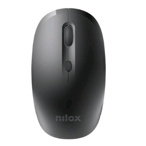 NILOX MOUSE OTTICO WIRELESS 4 PULSANTI 800-2.400 DPI REGOLABILI CON NANO RICEVITORE NERO