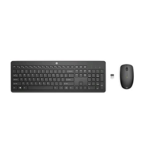 HP 235 WL TASTIERA E MOUSE WIRELESS 1.600 DPI NERO