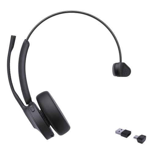 Yealink BH70 Mono UC Auricolare Wireless A Padiglione Ufficio USB Type-C / USB Type-A Bluetooth Nero