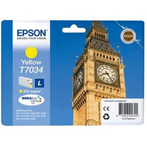 EPSON T7034 CARTUCCIA INKJET GIALLO PER WP4015 WP4025 WP4095 WP4515 WP4525 WP4535 WP4545 WP4595