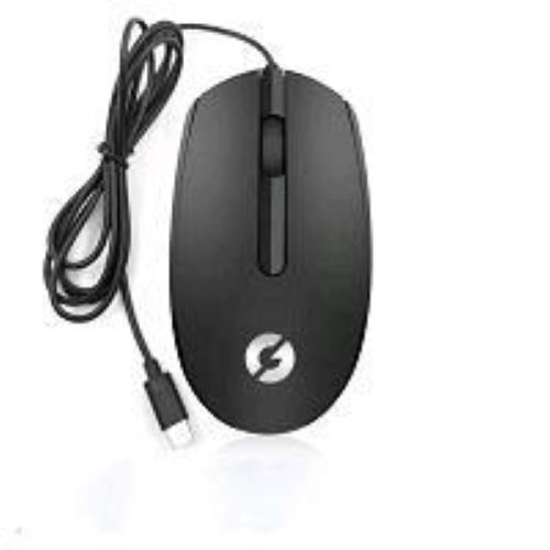 IGLOO AC-13B SILENT MOUSE CABLATO USB TYPE-C CON ADATTATORE AD USB-A BLACK