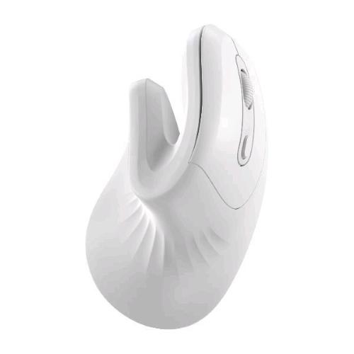 NILOX VERTICAL MOUSE VERTICALE ERGONOMICO CLICK SILENZIOSO 6 PULSANTI 3.200 DPI REGOLABILI BIANCO