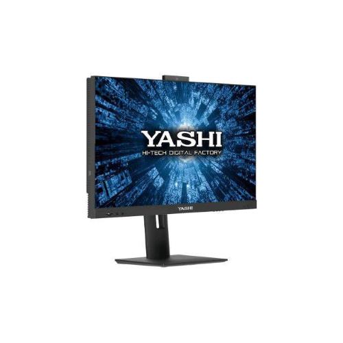 YASHI QUANTUM AY62840 ALL IN ONE 27" 4K i7-14700 RAM 16GB-SSD 512GB NVMe-NVIDIA GEFORCE ERX 3050 6GB-WEB CAM-WI-FI + GIGABIT LAN-WIN 11 PROF NERO