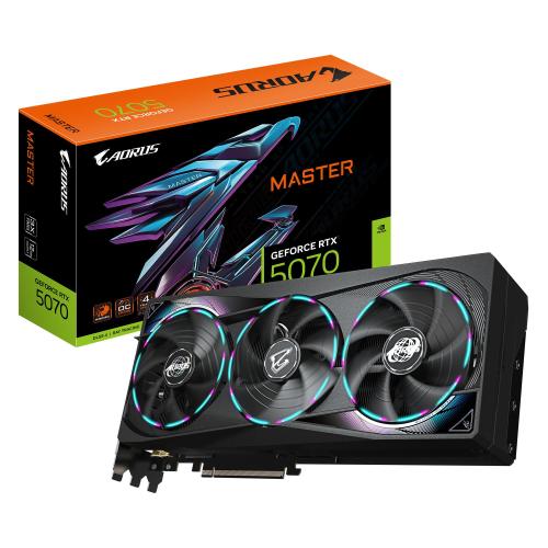 GIGABYTE AORUS GeForce RTX 5070 MASTER 12GB GDDR7 DLSS4 1*HDMI/3*DisplayPort PCi Ex 5.0 16x