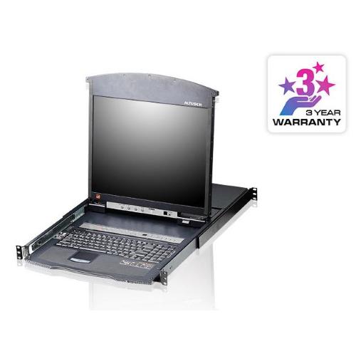 16-PORT CAT 5 DUAL RAIL 17 LCD US