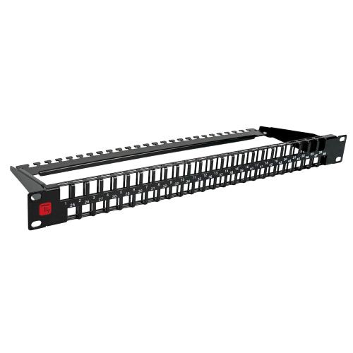 Pannello Patch Modulare Senza Frutti 48 posti 1 HE Nero