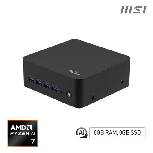 MSI CUBI Z AI 8M-006BEU MINI PC BAREBONE AMD RYZEN 7 8845HS NO RAM NO SSD/HDD-AMD RADEON GRAPHICS-WI-FI 6E + GIGABIT LAN FREE DOS NERO (936-B03231-014)