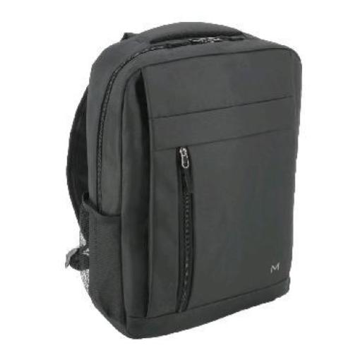 MOBILIS ESSENTIAL ZAINO PER NOTEBOOK DA 16" IN POLIESTERE TASCA FRONTALE E TASCA LATERALE A RETE NERO