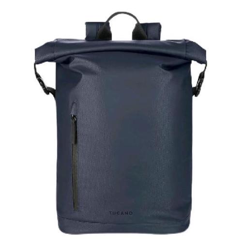 TUCANO ROLLO ZAINO PER NOTEBOOK 15,6" E MACBOOK PRO 16" IN TESSUTO RICICLATO RESINATO TASCA INTERNA E TASCA ESTERNA BLU