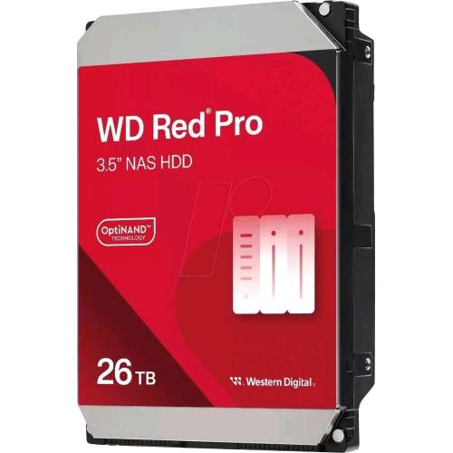 WESTERN DIGITAL RED PRO NAS HDD 26TB INTERNO 3.5" SATA 6Gb/s BUFFER 512MB 7.200rpm
