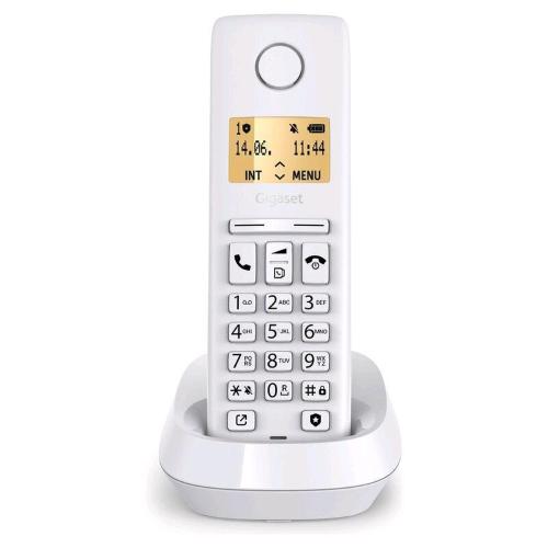 GIGASET PURE 100 TELFONO CORDLESS ECO DECT FUNZIONE BLOCCO CHIAMATE DA LISTA DI BLOCCO RUBRICA 50 CONTATTI BIANCO