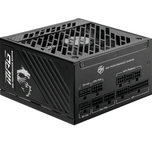 MSI MPG A850GS PCIE5 PERFORMANCE GAMING ALIMENTATORE 850 W 80 PLUS GOLD COMPLETAMENTE MODULARE PCIe 5.1 ATX 3.1 NERO