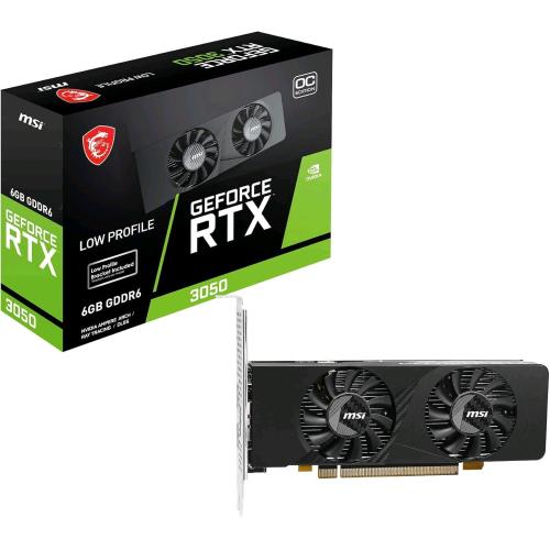 MSI GEFORCE RTX 3050 LP E 6G OC SCHEDA VIDEO NVIDIA 6 GB GDDR6 PCI Express x8 4.0 DUAL FAN - 2 x HDMI 1 x DISPLAYPORT