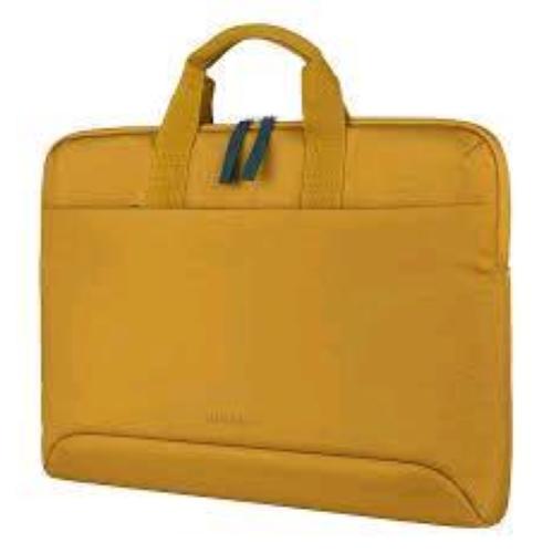 TUCANO SMILZA BORSA SUPERSLIM PER NOTEBOOK DA 15.6" E MACBOOK PRO 16" IN PLASTICA RICICLATA TASCA ESTERNA CON TRACOLLA GIALLO