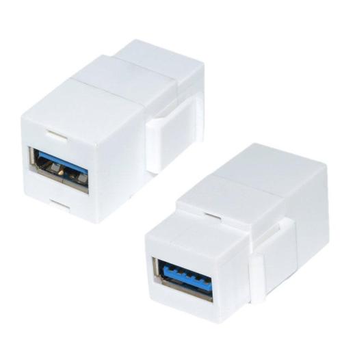 Adattatore Keystone 2x USB 3.0 A Femmina Bianco