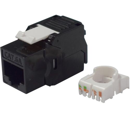 Frutto Keystone RJ45 Cat.6A UTP Toolless Nero 3&micro;